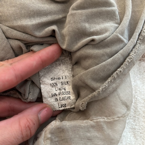 H trend made in Italy 100% silk lace crochet sleeveless blouse XS - Picture 5 of 6